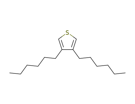 Molecular Structure of 122107-04-4 (3,4-Dihexylthiophene)