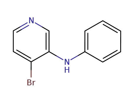 Molecular Structure of 239137-41-8 (3-Pyridinamine,4-bromo-N-phenyl-)