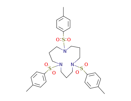 Molecular Structure of 35980-67-7 (1,5,9-Triazacyclododecane, 1,5,9-tris[(4-methylphenyl)sulfonyl]-)