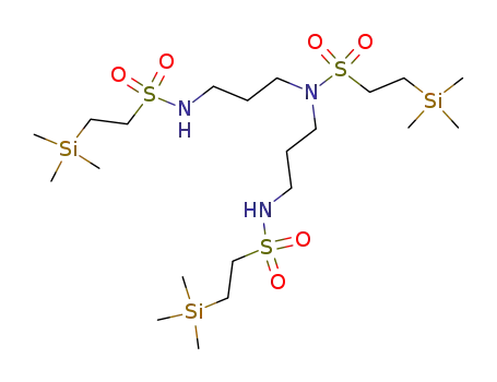 Molecular Structure of 340970-54-9 (Ethanesulfonamide,
2-(trimethylsilyl)-N,N-bis[3-[[[2-(trimethylsilyl)ethyl]sulfonyl]amino]propyl]-)