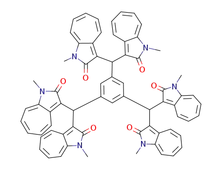 1,3,5-tris[bis(1,2-dihydro-2-oxo-N-methylcyclohepta[b]pyrrol-3-yl)methyl]benzene