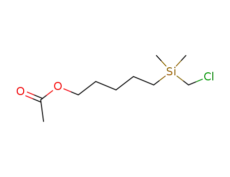 Molecular Structure of 499773-73-8 (1-Pentanol, 5-[(chloromethyl)dimethylsilyl]-, acetate)