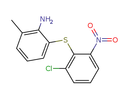Molecular Structure of 500898-54-4 (Benzenamine, 2-[(2-chloro-6-nitrophenyl)thio]-6-methyl-)