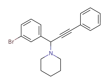 1-(1-(3-bromophenyl)-3-phenylprop-2-yn-1-yl)piperidine