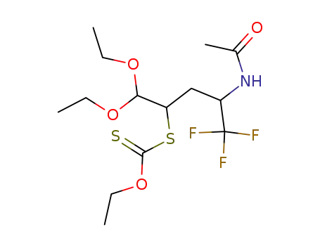 dithiocarbonic acid S-(3-acetylamino-1-diethoxymethyl-4,4,4-trifluoro-butyl) ester O-ethyl ester