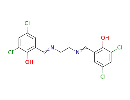 Molecular Structure of 77463-79-7 (Phenol, 2,2'-[1,2-ethanediylbis(nitrilomethylidyne)]bis[4,6-dichloro-)