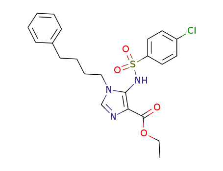 5-(4-chloro-benzenesulfonylamino)-1-(4-phenyl-butyl)-1H-imidazole-4-carboxylic acid ethyl ester