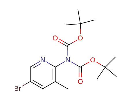 Molecular Structure of 497159-91-8 (DI-TERT-BUTYL [5-BROMO-3-METHYLPYRIDIN-2-YL]IMIDODICARBONATE)