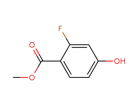 Molecular Structure of 197507-22-5 (METHYL 2-FLUORO-4-HYDROXYBENZOATE)