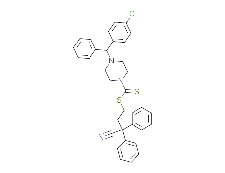 4-[(4-chloro-phenyl)-phenyl-methyl]-piperazine-1-carbodithioic acid 3-cyano-3,3-diphenyl-propyl ester