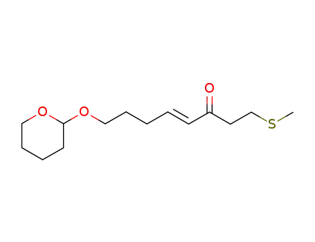 (E)-1-methylsulfanyl-8-(tetrahydro-pyran-2-yloxy)-oct-4-en-3-one
