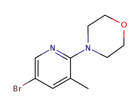 Molecular Structure of 566158-47-2 (5-Bromo-3-methyl-2-(morpholino)pyridine)
