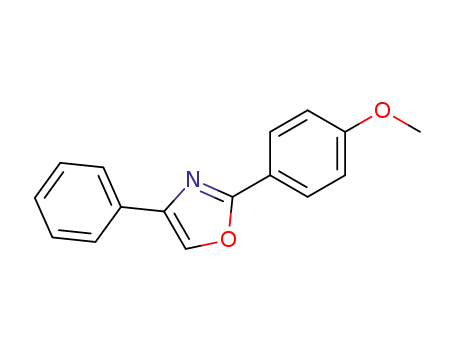 Molecular Structure of 25205-87-2 (Oxazole, 2-(4-methoxyphenyl)-4-phenyl-)