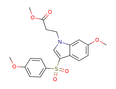 3-[6-methoxy-3-(4-methoxy-benzenesulfonyl)-indol-1-yl]-propionic acid methyl ester