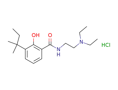 N-(2-diethylaminoethyl)-3-t-amylsalicylamide hydrochloride
