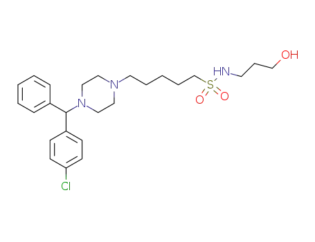 N-(3-hydroxypropyl)-5-[4-[(4-chlorophenyl)phenylmethyl]-1-piperazinyl]pentanesulfonamide