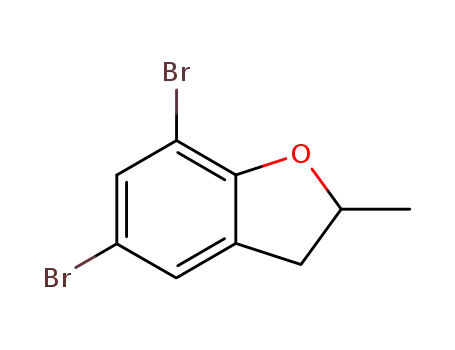 Molecular Structure of 89819-20-5 (Benzofuran, 5,7-dibromo-2,3-dihydro-2-methyl-)