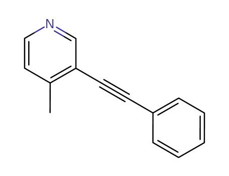 Molecular Structure of 63731-34-0 (Pyridine, 4-methyl-3-(phenylethynyl)-)
