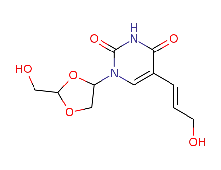 (2S,4S)-5-(3-hydroxypropenyl)-1-[2-(hydroxymethyl)-1,3-dioxolan-4-yl]uracil