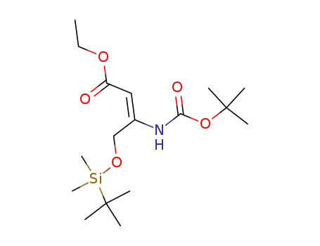 cis-3-tert-butoxycarbonylamino-4-(tert-butyl-dimethyl-silanyloxy)-but-2-enoic acid ethyl ester