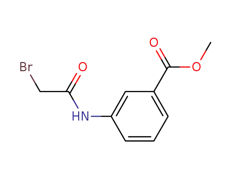 Molecular Structure of 257622-59-6 (Benzoic acid, 3-[(bromoacetyl)amino]-, methyl ester)