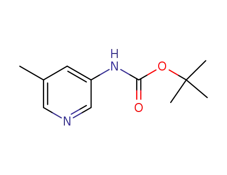 Molecular Structure of 631910-23-1 (Carbamic acid, (5-methyl-3-pyridinyl)-, 1,1-dimethylethyl ester (9CI))