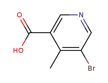 Molecular Structure of 677702-58-8 (5-BroMo-4-Methylnicotinic acid)