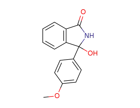 Molecular Structure of 92553-10-1 (1H-Isoindol-1-one, 2,3-dihydro-3-hydroxy-3-(4-methoxyphenyl)-)