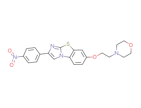 Molecular Structure of 950769-60-5 (7-[2-(4-Morpholinyl)ethoxy]-2-(4-nitrophenyl)imidazo[2,1-b]benzothiazole)