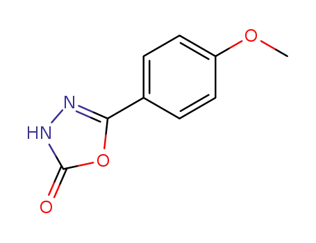 Molecular Structure of 41125-75-1 (1,3,4-OXADIAZOL-2(3H)-ONE, 5-(4-METHOXYPHENYL)-)