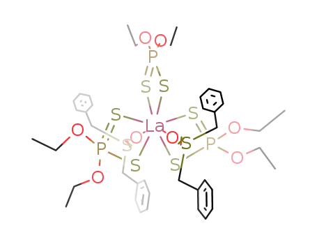 bis(dibenzyl sulfoxide)tris(O,O'-diethyl dithiophosphato)lanthanum(III)