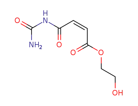 Molecular Structure of 69796-28-7 (2-hydroxyethyl (2Z)-4-(carbamoylamino)-4-oxobut-2-enoate)