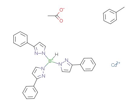 (tris(3-phenylpyrazol-1-yl)hydroborate)Cd(acetate) * toluene