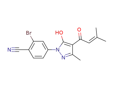 2-Bromo-4-[5-hydroxy-3-methyl-4-(3-methyl-but-2-enoyl)-pyrazol-1-yl]-benzonitrile