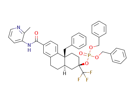 dibenzyl (2R,4αS,10αR)-4α-benzyl-7-((2-methylpyridin-3-yl)carbamoyl)-2-(trifluoromethyl)-1,2,3,4,4α,9,10,10α-octahydrophenanthren-2-ylphosphate
