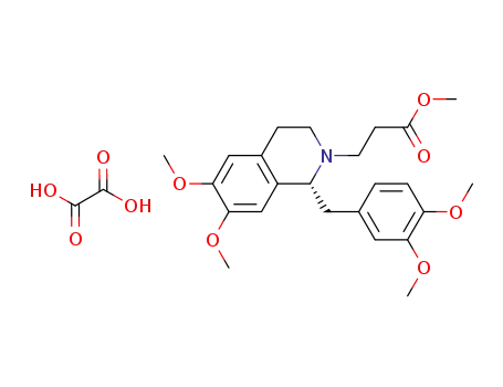 (1R)-1-[(3,4-dimethoxyphenyl)-methyl]-1,2,3,4-tetrahydro-6,7-dimethoxy-2-methoxycarbonylethyl-isoquinoline oxalate