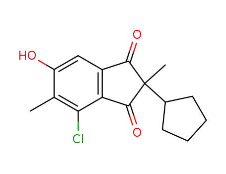 2-cyclopentyl-2,5-dimethyl-4-chloro-6-hydroxy-indan-1,3-dione
