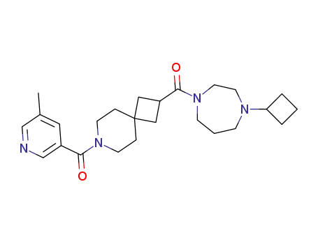 (4-cyclobutyl-1,4-diazepan-1-yl)(7-(5-methylnicotinoyl)-7-azaspiro[3.5]nonan-2-yl)methanone