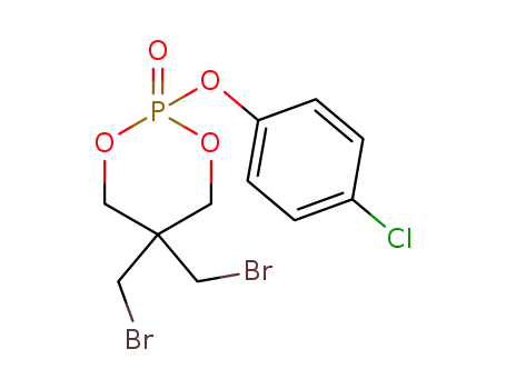 Molecular Structure of 35652-38-1 (1,3,2-Dioxaphosphorinane, 5,5-bis(bromomethyl)-2-(4-chlorophenoxy)-,
2-oxide)