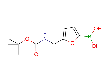 Molecular Structure of 1072946-49-6 (5-((BOC-AMINO)METHYL)FURAN-2-BORONIC ACID)