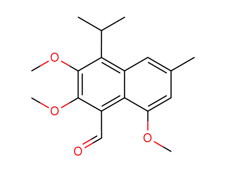 4-isopropyl-2,3,8-trimethoxy-6-methyl-1-naphthaldehyde