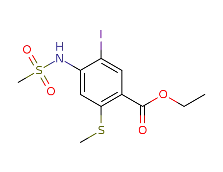 ethyl 5-iodo-4-(methylsulfonamido)-2-(methylthio)benzoate