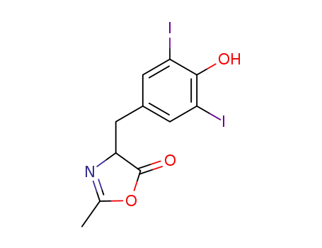 4-(4-hydroxy-3,5-diiodo-benzyl)-2-methyl-4H-oxazol-5-one