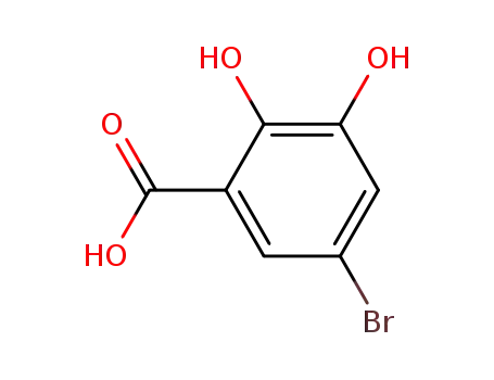 Molecular Structure of 72517-15-8 (5-BROMO-2,3-DIHYDROXY-BENZOIC ACID)