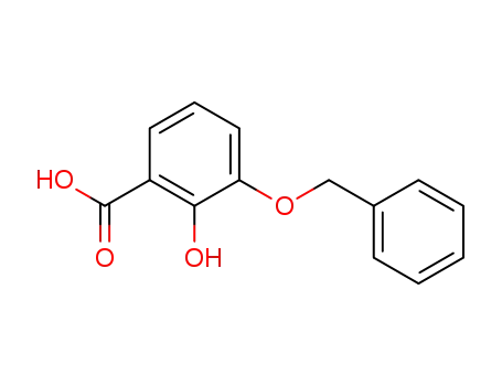 Molecular Structure of 23806-63-5 (Benzoic acid, 2-hydroxy-3-(phenylmethoxy)-)
