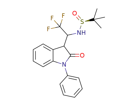(S)-2-methyl-N-(2,2,2-trifluoro-1-(2-oxo-1-phenylindolin-3-yl)ethyl)propane-2-sulfinamide