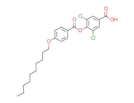 4-(4-n-decyloxybenzoyloxy)-3,5-dichlorobenzoic acid