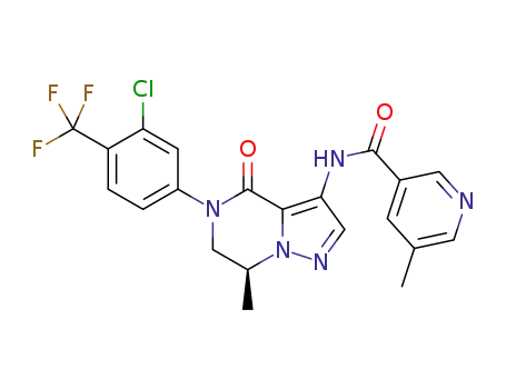 N-[(7S)-5-[3-chloro-4-(trifluoromethyl)phenyl]-7-methyl-4-oxo-6,7-dihydropyrazolo[1,5-a]pyrazin-3-yl]-5-methylpyridine-3-carboxamide