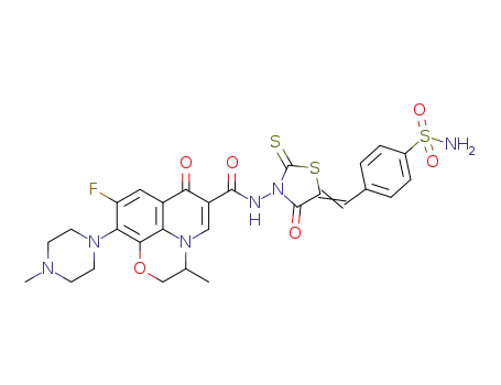 ofloxacin(5-p-sulfonamidobenzylidene-rhodanine-3-yl)amide