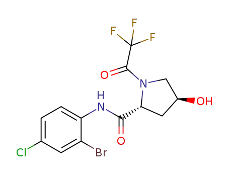 (2R,4S)-N-(2-bromo-4-chlorophenyl)-4-hydroxy-1-(2,2,2-trifluoroacetyl)pyrrolidine-2-carboxamide